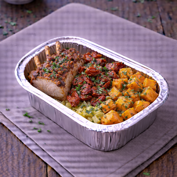 Carré de porc au pesto rosso