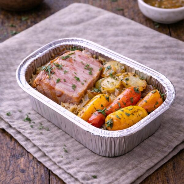 Noix de jambon rôti au miel romarin