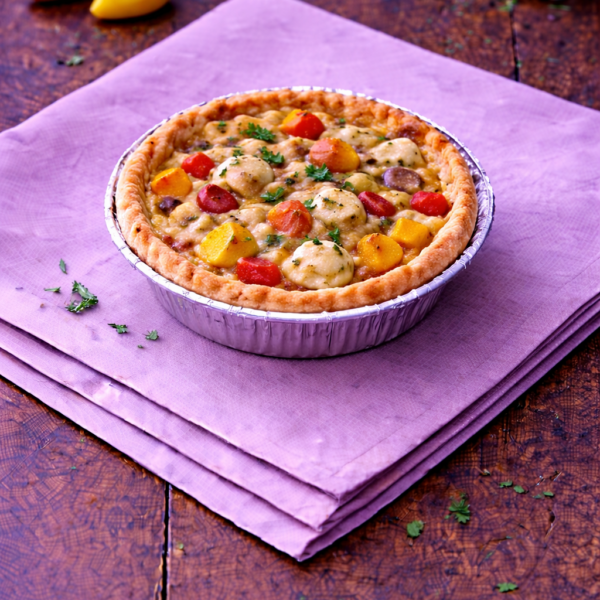 Quiche au poulet et poivrons