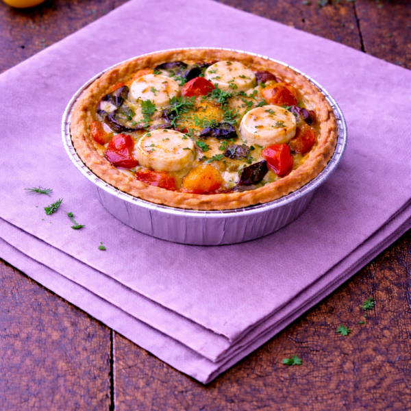 Quiche aux légumes du soleil et chèvre
