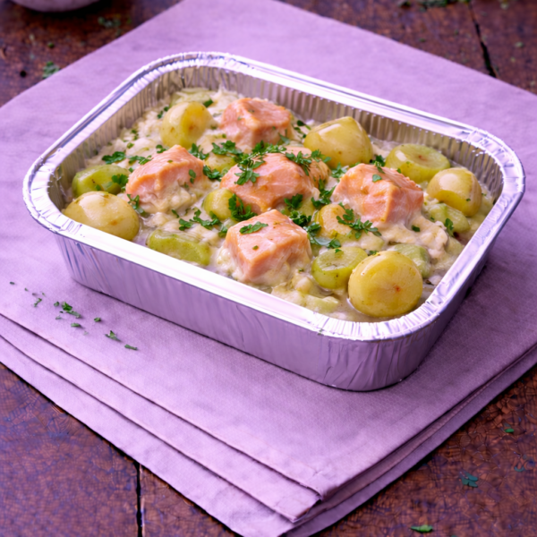 Blanquette de saumon poireaux et pommes de terre