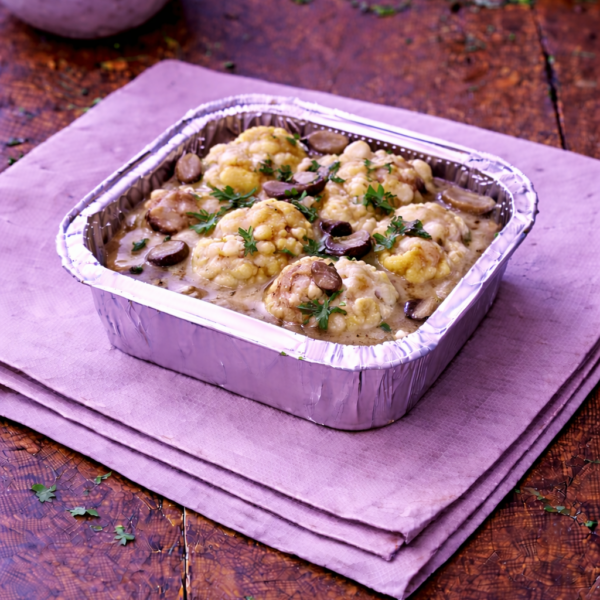 Chou-fleur à la crème de champignons