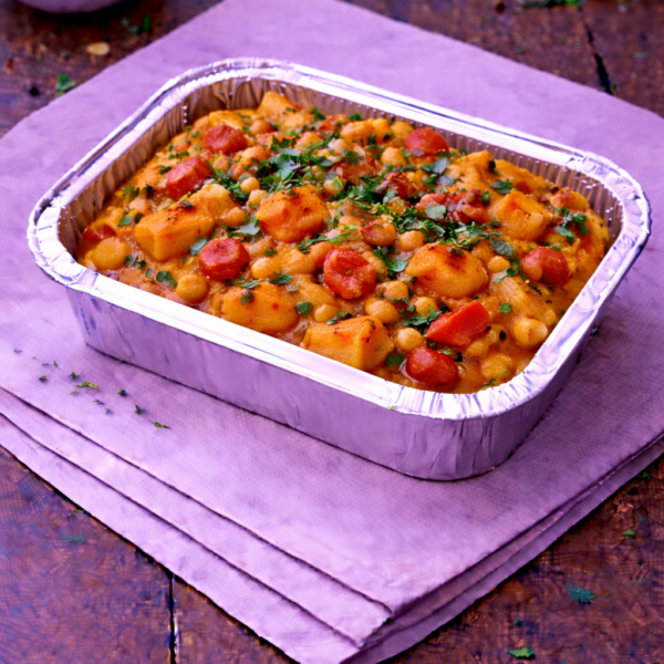 Curry de patate douce, pois chiches et poivrons