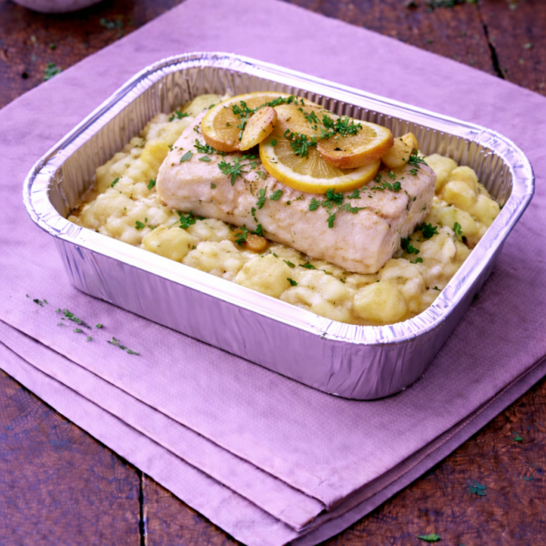 Dos de cabillaud citron ail confit