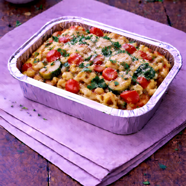 Gratin de Fusilli aux légumes grillés et parmesan