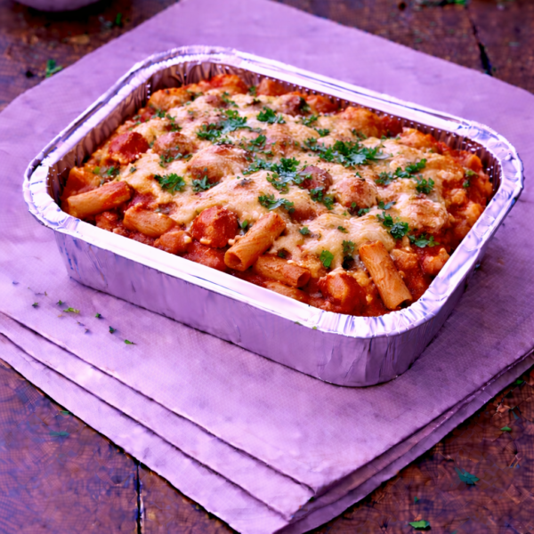 Gratin de Pennes à la sauce tomate et mozzarella