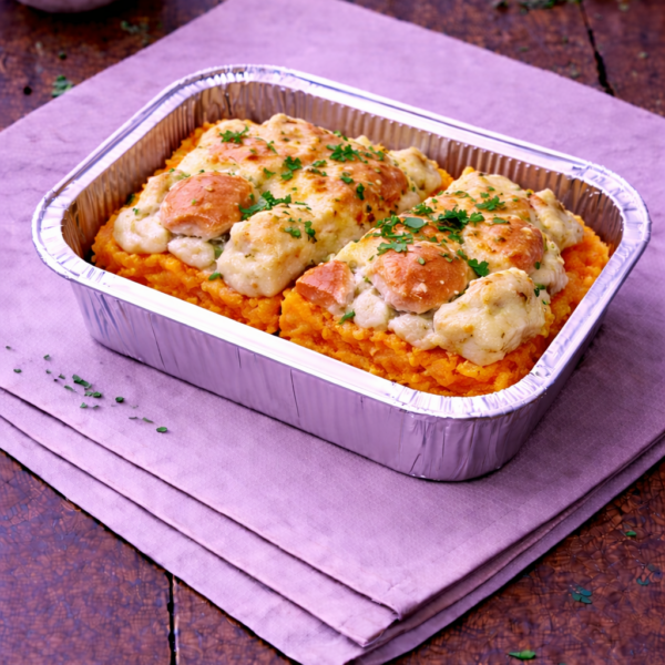 Gratin de saumon au chou-fleur