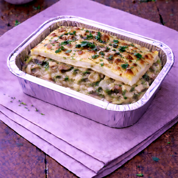 Lasagnes crémeuses aux champignons et béchamel