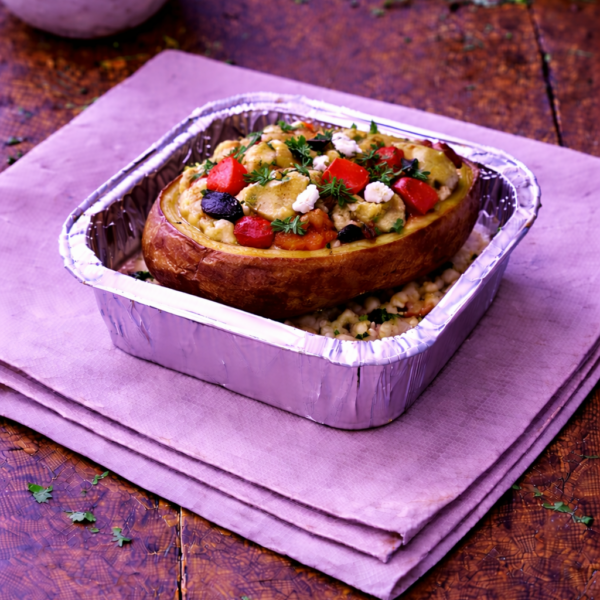 Pommes de terre farcies aux légumes grillés